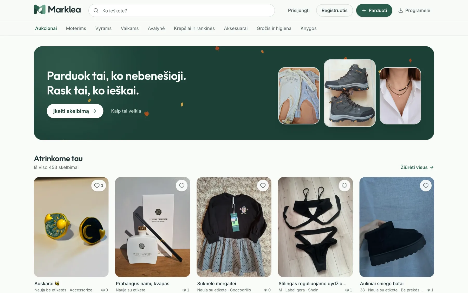 Marklea website homepage